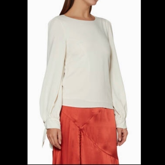 Nicholas Valentine Crepe Blouse in Ivory - Picture 5 of 10